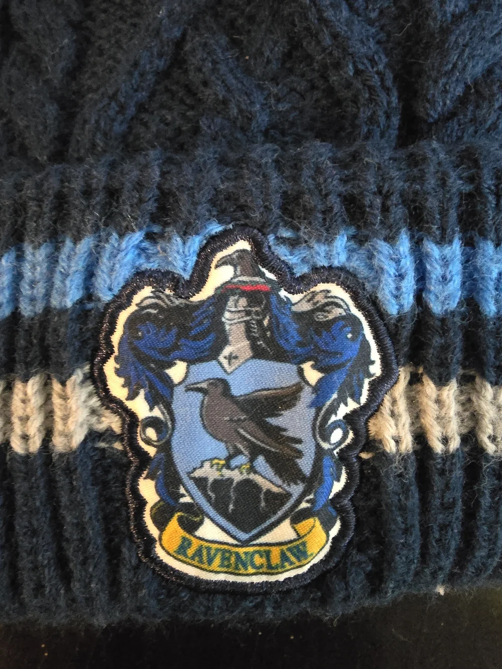 Ravenclaw Kids Navy Blue Pom Knit Hat